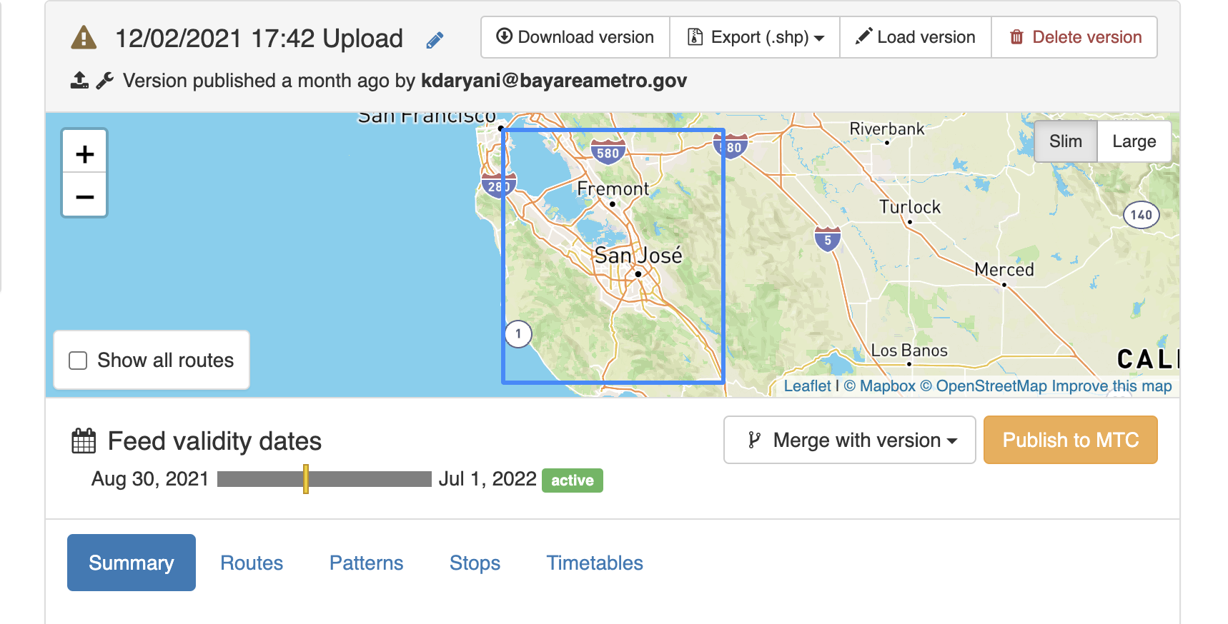 publish feed version