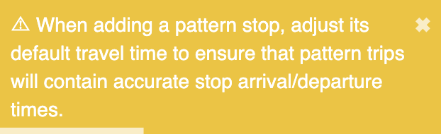 pattern stop warning